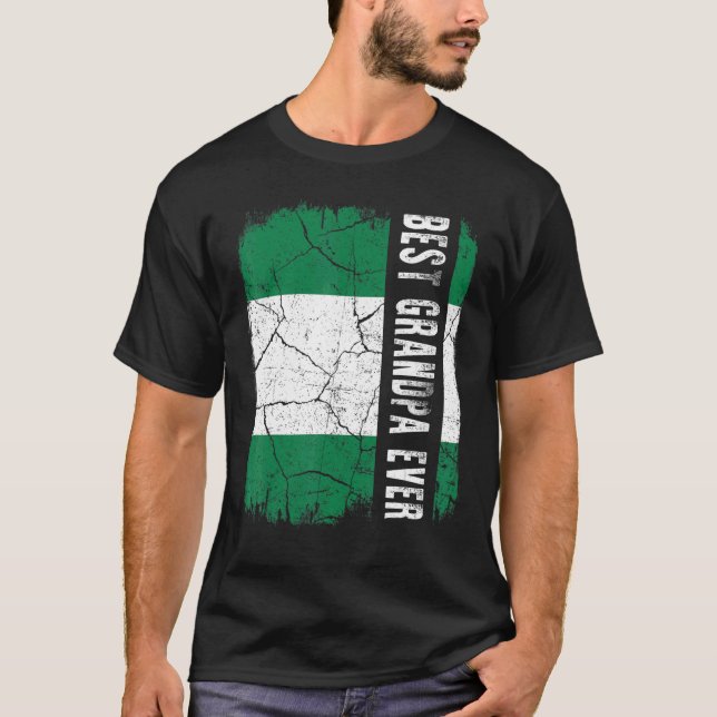 Camiseta Melhor Avô Nigeriano De Todos Os Países Da Nigéria (Frente)