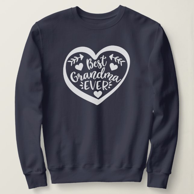 Camiseta Melhor Avó para Presente de Coração (Frente do Design)