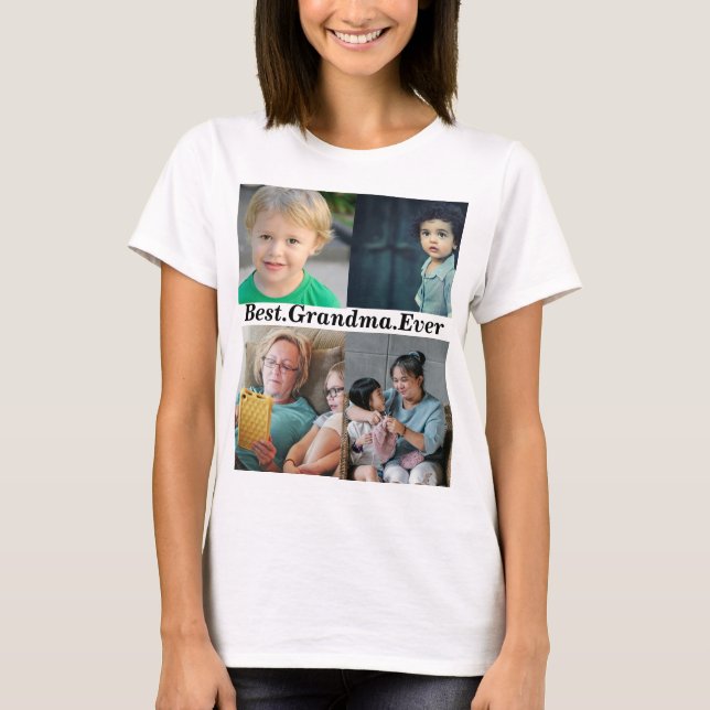 Camiseta Melhor Avó Personalizada 4 Foto (Frente)