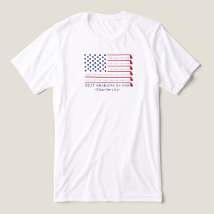 Camiseta Melhor Avô Por Par Patriótico Golfe Bandeira Ameri