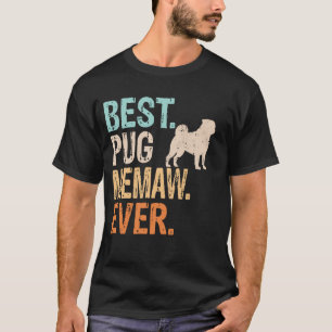 Camiseta Melhor Avó Pug de Sempre Amante de Cães Avó Engraç