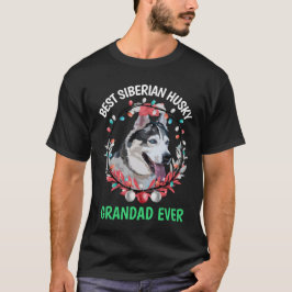 Camiseta Melhor Avô Siberiano Husky Nunca