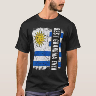 Camiseta Melhor Avó Uruguaia de Todos os Tempos Bandeira do