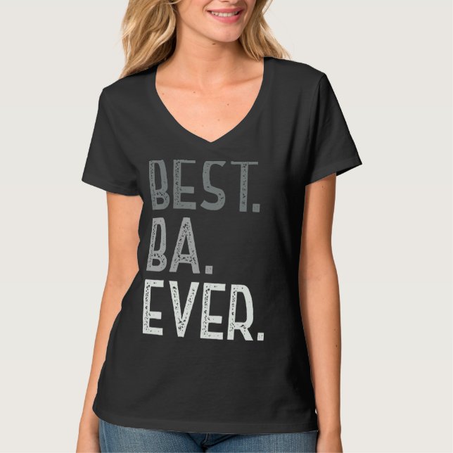 Camiseta Melhor Ba para vovô Homens Engraçados D do Pai (Frente)