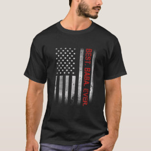Camiseta Melhor Baba Alguma Vez Vintage Bandeira Americana 