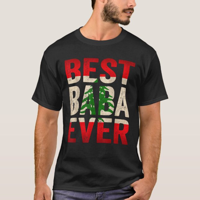 Camiseta Melhor Baba do Líbano Pai e Marido Libanês (Frente)