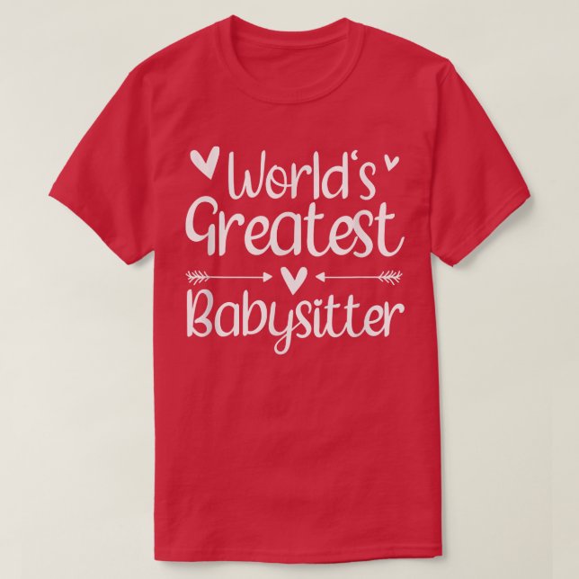 Camiseta Melhor Babysitter De 1598 (Frente do Design)