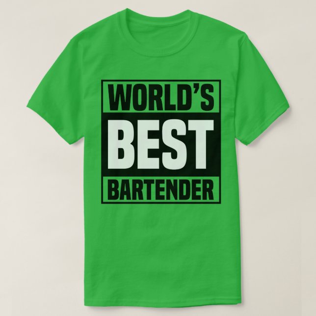 Camiseta Melhor barman 7 do mundo x27s (Frente do Design)