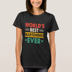 Camiseta Melhor Barman do Mundo Sempre Engraçado Retro