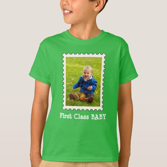 Camiseta Melhor Bebê de primeira classe Foto já personaliza (Frente)