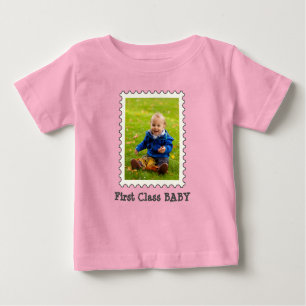 Camiseta Melhor Bebê de primeira classe Foto já personaliza