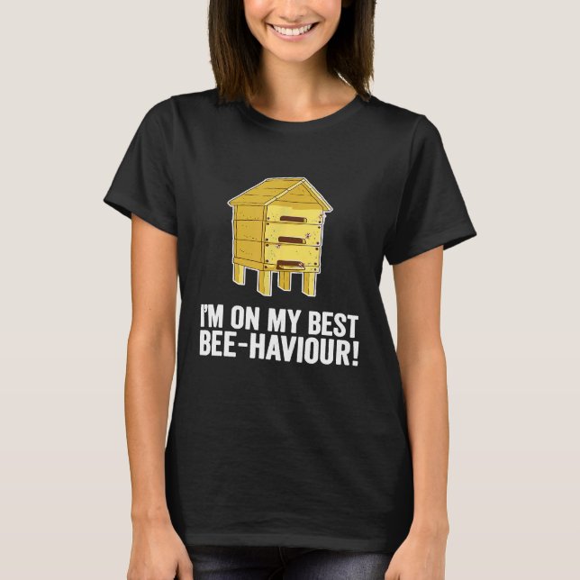 Camiseta Melhor Bebê Haviour Bee House Honeycomb Beekeeper (Frente)