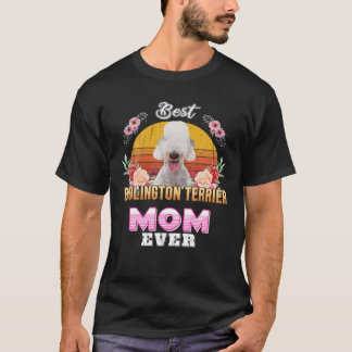 Camiseta Melhor Bedlington Terrier Mãe Dia de as mães De D