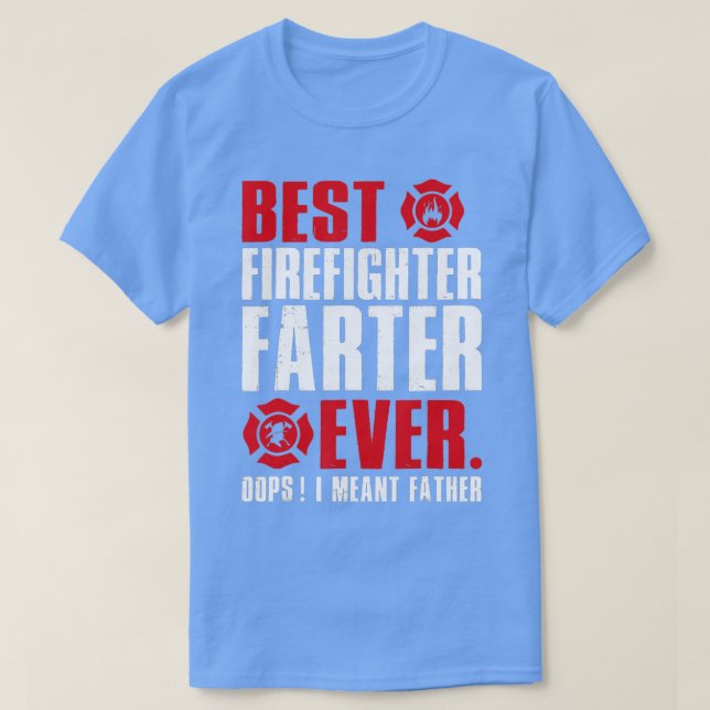 Camiseta Melhor Bombeiro Farter Pai Engraçado Firema (Frente do Design)