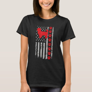Camiseta Melhor Bombeiro Maltipoo Pai da Mãe Nos Bandeiras