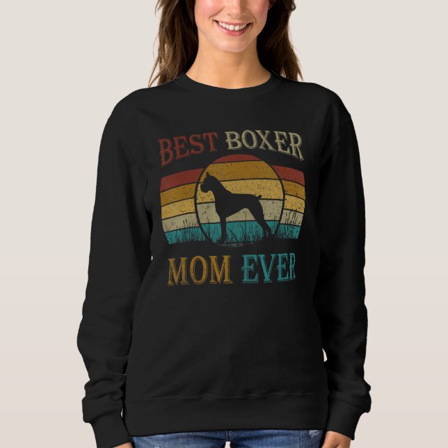Camiseta Melhor Boxer Mãe Alguma Vez Dia de as mães Cachorr (Frente)