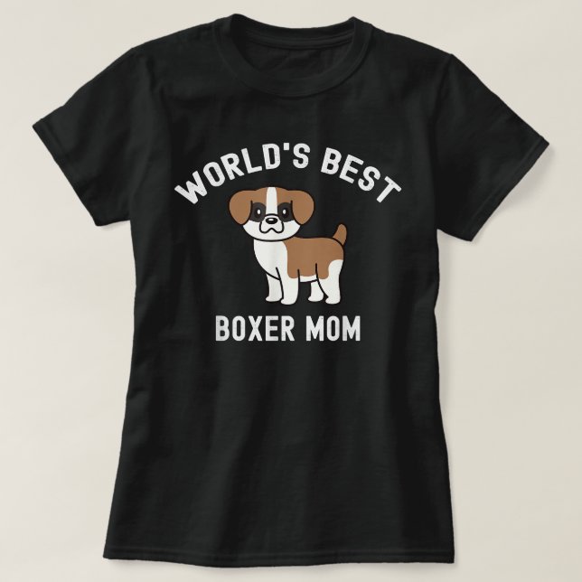 Camiseta Melhor Boxer Mãe Cachorro (Frente do Design)