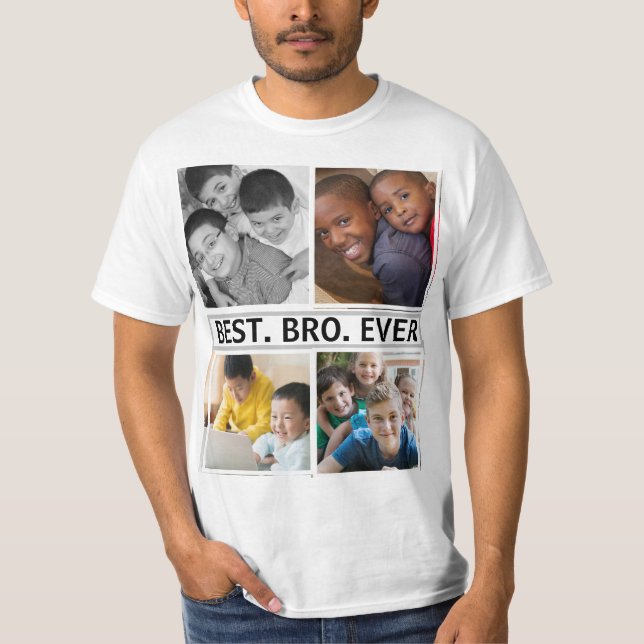 Camiseta Melhor Bro de Aniversário Moderno e Único (Frente)
