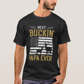 Camiseta Melhor Buckin Papa Engraçado Presente Deer Hunter 