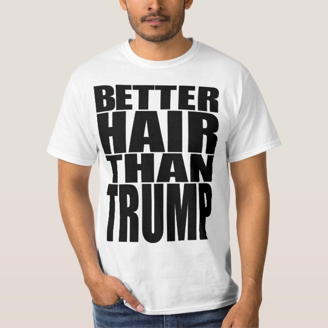 CAMISETA "MELHOR CABELO DO QUE O TRUNFO " (Frente)