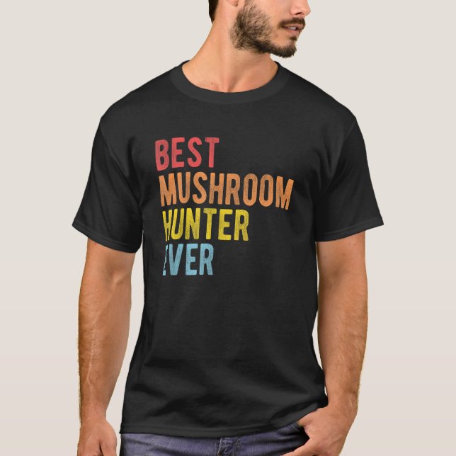 Camiseta Melhor caçador de cogumelos para homens - Pai de F (Frente)