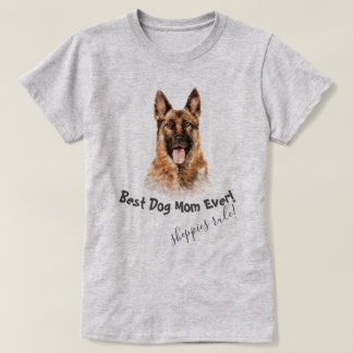 Camiseta Melhor Cachorro Do german shepherd Mãe De Sempre