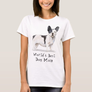 Camiseta Melhor Cachorro do Mundo Mãe Aquarela Cachorro Fra