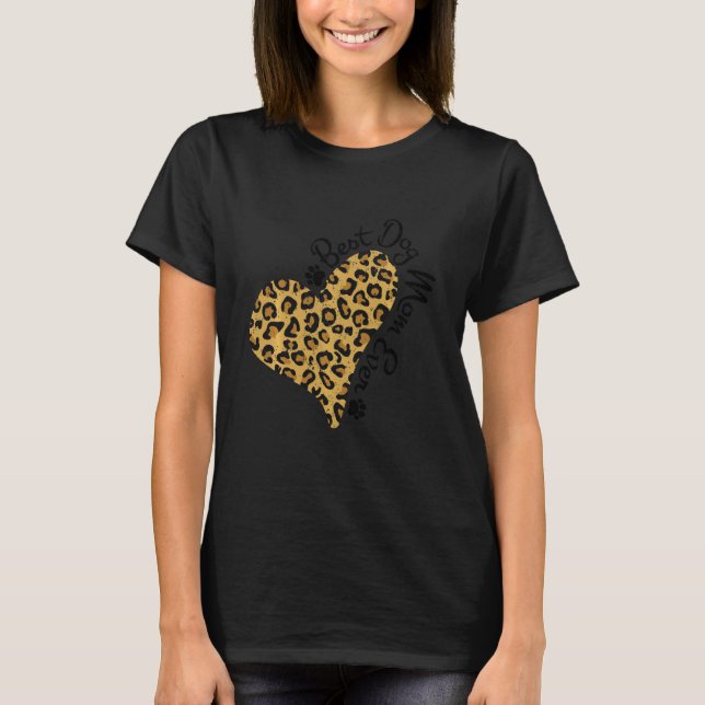 Camiseta Melhor Cachorro Leopardo Mãe Nunca Orgulhosa Cacho (Frente)