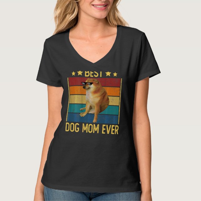 Camiseta Melhor Cachorro Mãe Alguma Vez Cama Cachorro Mãe L (Frente)