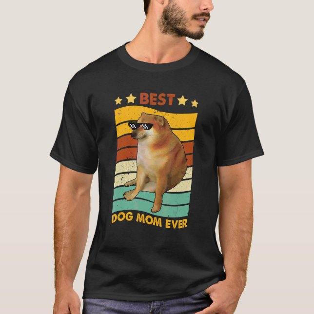 Camiseta Melhor Cachorro Mãe Alguma Vez Cita Cachorro Mamãe (Frente)
