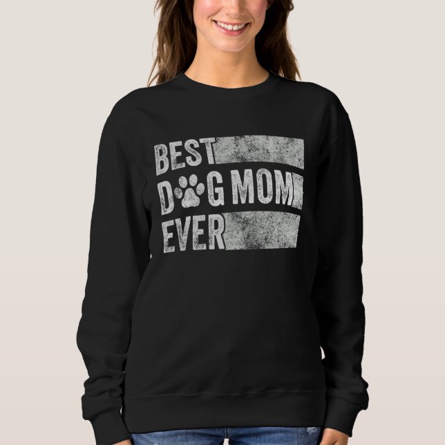 Camiseta Melhor Cachorro Mãe Alguma Vez Retrô Mamãe Cachorr (Frente)