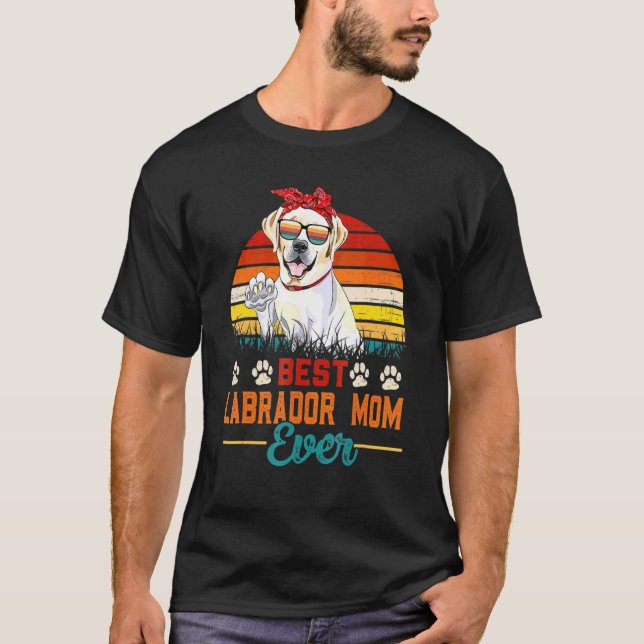 Camiseta Melhor Cachorro Mãe Alguma Vez Retrora Dia de as m (Frente)