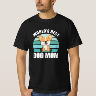 Camiseta Melhor Cachorro Mãe - Cachorro Corgi Vintage Sunse