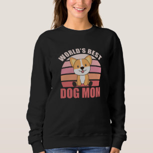 Camiseta Melhor Cachorro Mãe - Cachorro Corgi Vintage Sunse