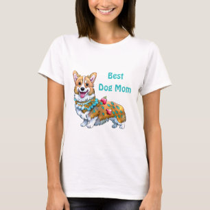 Camiseta Melhor Cachorro Mãe Corgi para um bom humor