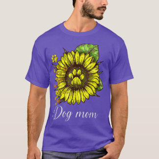 Camiseta Melhor Cachorro Mãe De Dia de as mães De Girassol