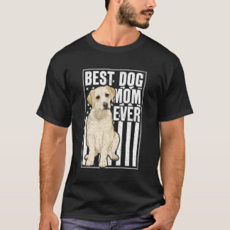 Camiseta Melhor Cachorro Mãe De Labrador Amarelo Retriever