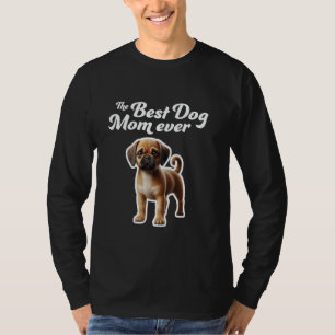 Camiseta Melhor Cachorro Mãe De Sempre - Puggle
