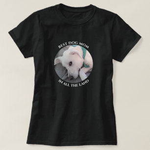 Camiseta Melhor Cachorro Mãe Foto de Cachorro Branco Bonito