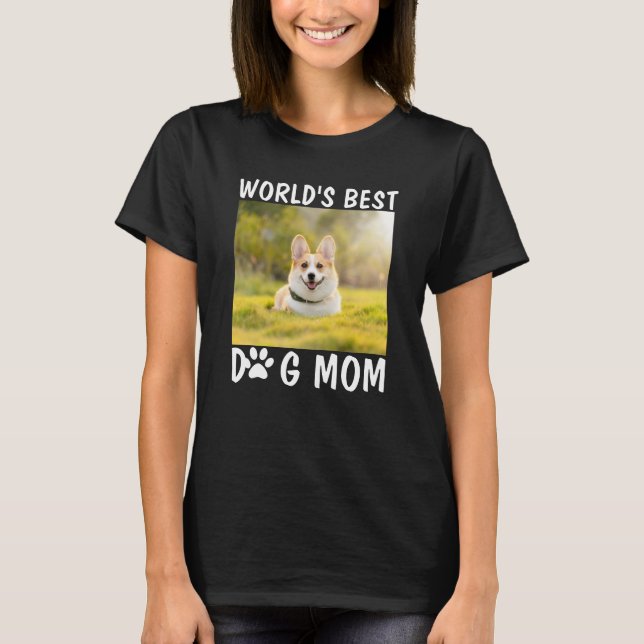 Camiseta Melhor Cachorro Mãe Personalizada Foto de Pet do M (Frente)