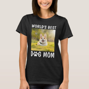 Camiseta Melhor Cachorro Mãe Personalizada Foto de Pet do M
