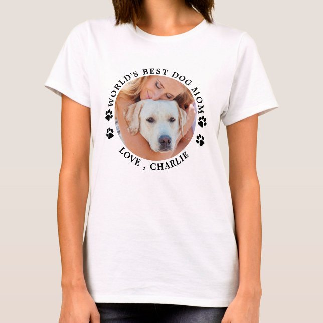 Camiseta Melhor Cachorro Mãe Personalizada Foto de Pet Pers (Criador carregado)