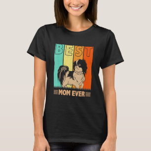 Camiseta Melhor Cachorro Shih Tzu Mamãe Retro Graphic Mama 