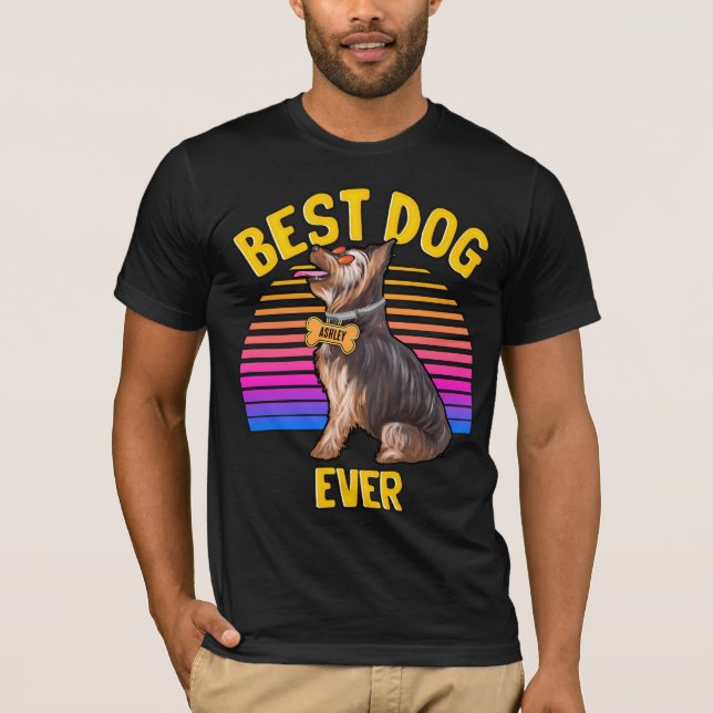 Camiseta Melhor Cachorro Yorkshire Terrier De Todos os Temp (Frente)