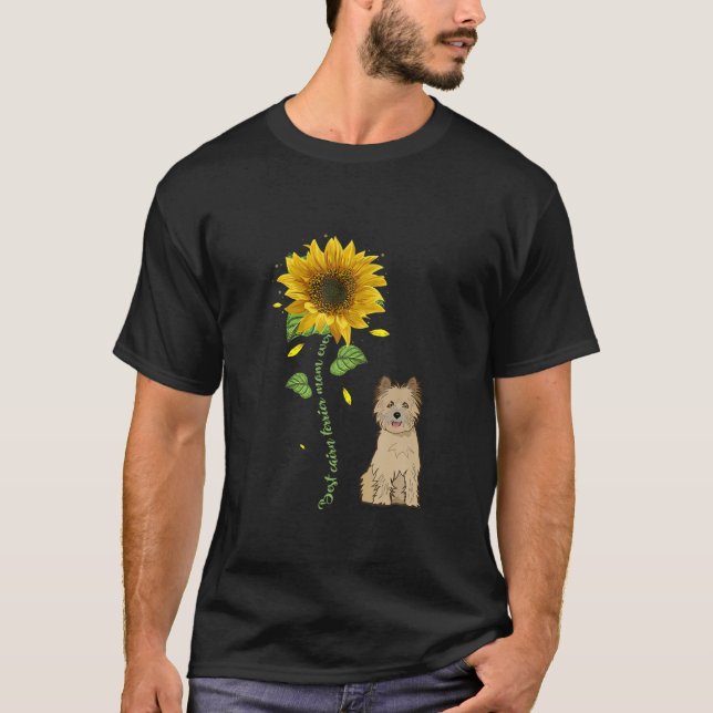Camiseta Melhor Cairn Terrier Mãe, Dom De Girassol (Frente)