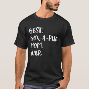 Camiseta Melhor Caixa de Pug Mãe de Boxapug Boxer Pug Mi