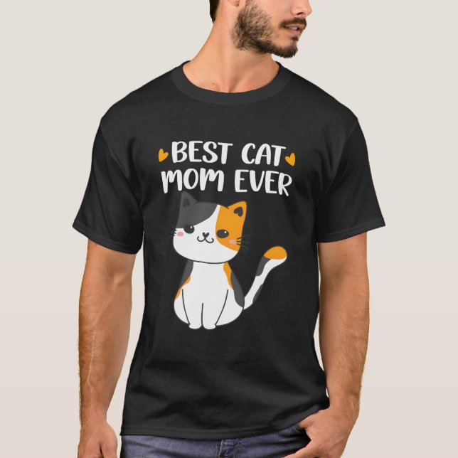 Camiseta Melhor Calico Cat Mãe Gatinho Calico Mãe Para Gato (Frente)