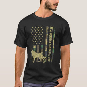 Camiseta Melhor Camuflagem Cão Pastor Alemão Pai Americano