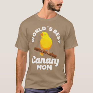 Camiseta Melhor Canário Mãe Amante de Pássaros Mães