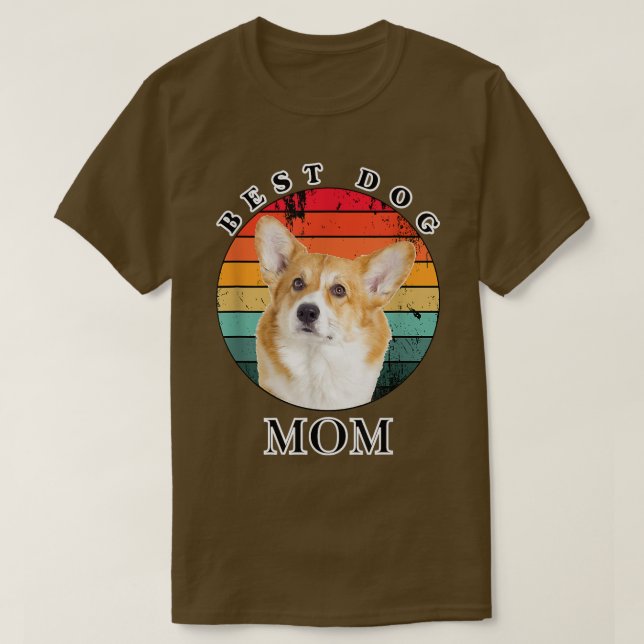 Camiseta Melhor Cão Mãe Corgi (Frente do Design)